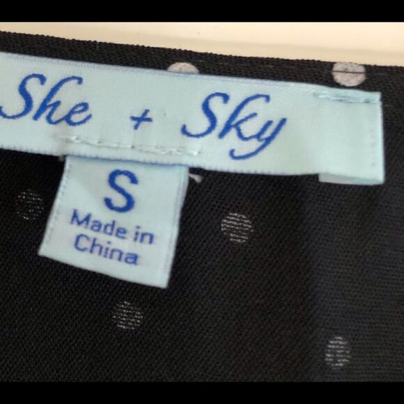 She and Sky Polka Dot Dress S NWOT - Picture 4 of 5